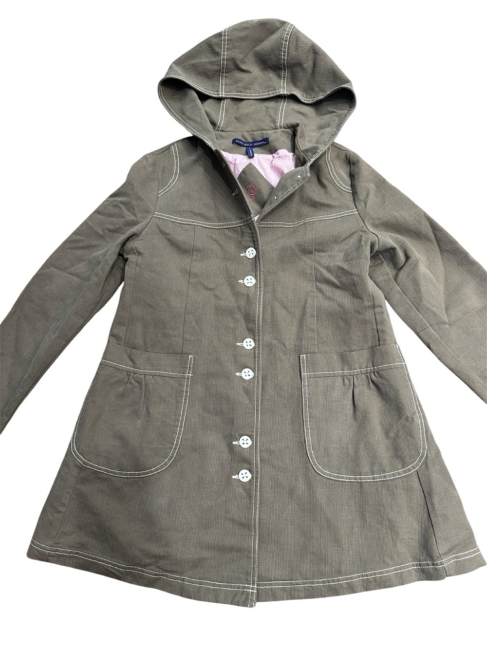 Mon Petit Oiseau Olive Corduroy Hooded Jacket Petite Cottagecore Utility Coat